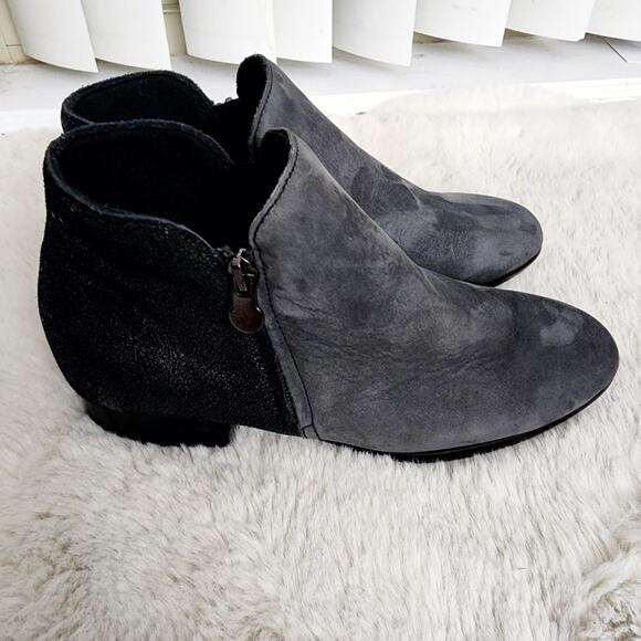 MUNRO Averee Double Zipper Ankle Boot | Grey Nubuck Suede Leather | Size 7.5 - Picture 10 of 12